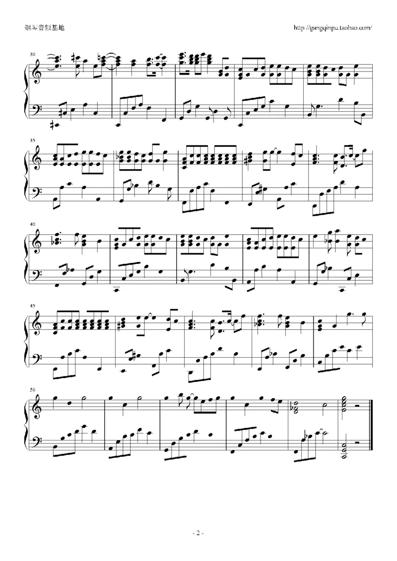 04、张学友（126页，26首）_一万首著名钢琴曲谱哈农贝多芬合集视频教学电子版高清无水印可打印_3流行音乐谱_流行钢琴谱合集形式_高清PDF无水印