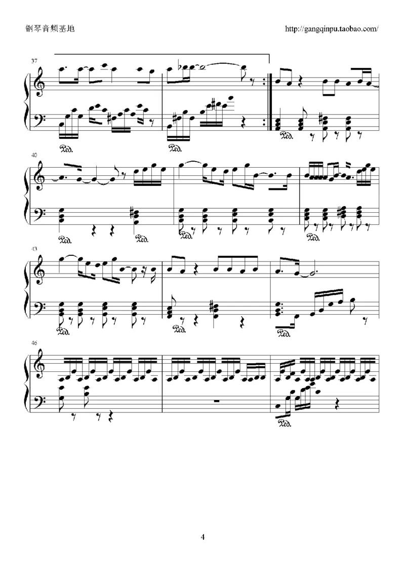 04、张学友（126页，26首）_一万首著名钢琴曲谱哈农贝多芬合集视频教学电子版高清无水印可打印_3流行音乐谱_流行钢琴谱合集形式_高清PDF无水印