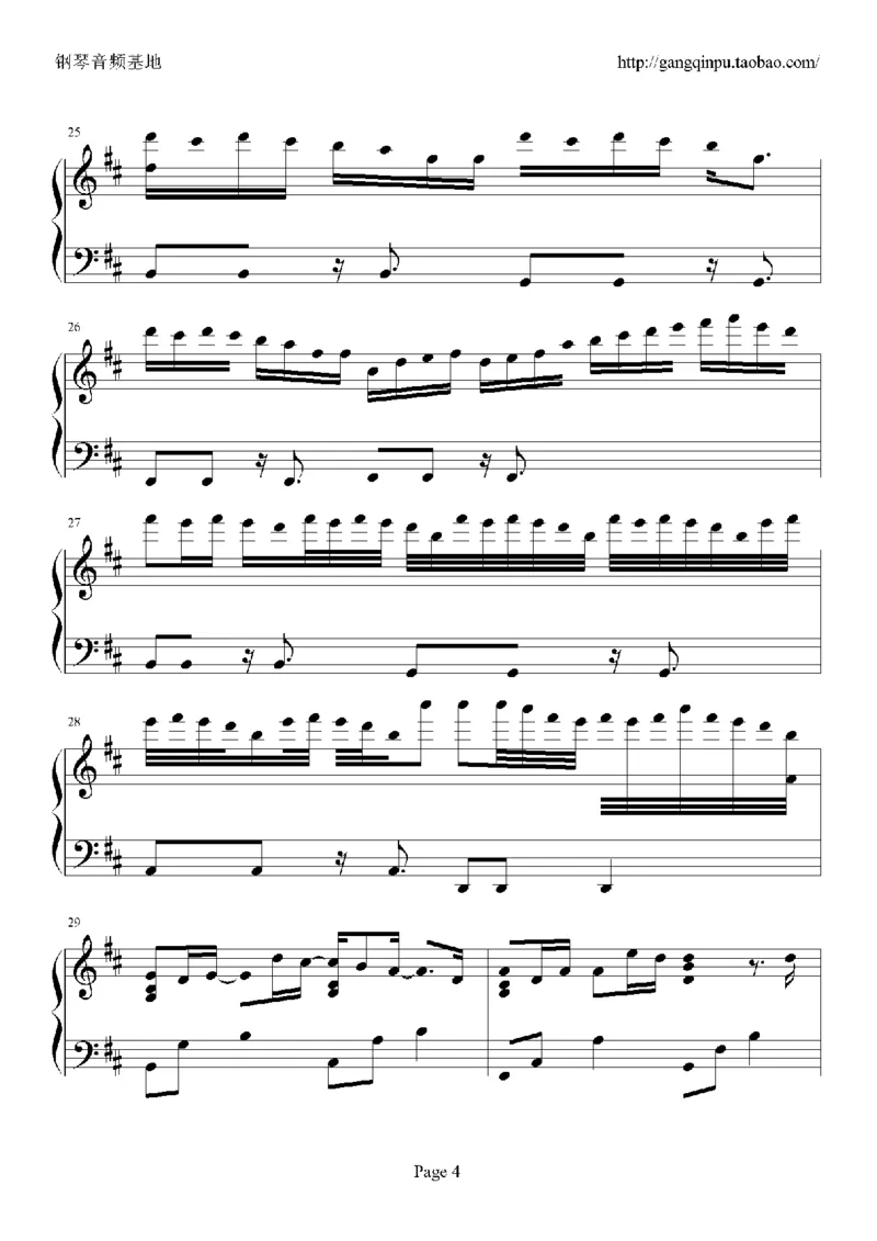 04、张学友（126页，26首）_一万首著名钢琴曲谱哈农贝多芬合集视频教学电子版高清无水印可打印_3流行音乐谱_流行钢琴谱合集形式_高清PDF无水印