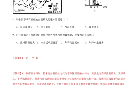 黄金卷01（新高考七省专用）（解析版）-赢在高考&middot;黄金8卷备战2024年高考地理模拟卷（新高考七省专用）_2024高考押题卷_92024赢在高考全系列