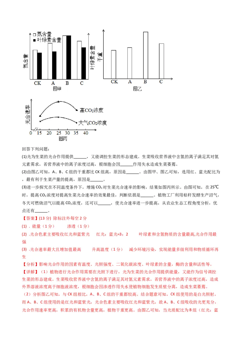 黄金卷02（新教材单科）-赢在高考&middot;黄金8卷备战2024年高考生物模拟卷（全国卷专用）（解析版）_2024高考押题卷_92024赢在高考全系列
