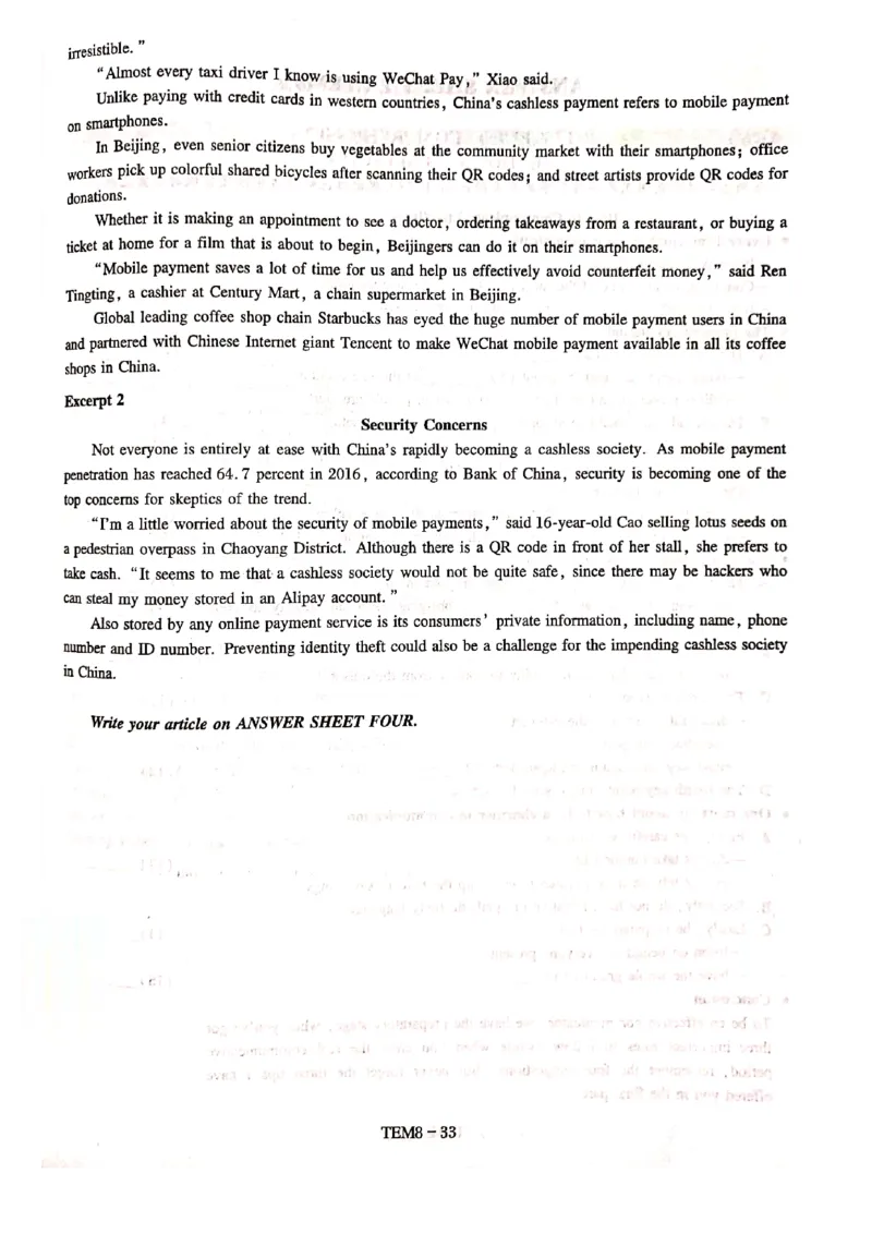 预测第二套_2025专四专八真题及备考资料_2009-2024专八真题+备考资料_24专八预测押题卷_专八预测卷5套_预测卷