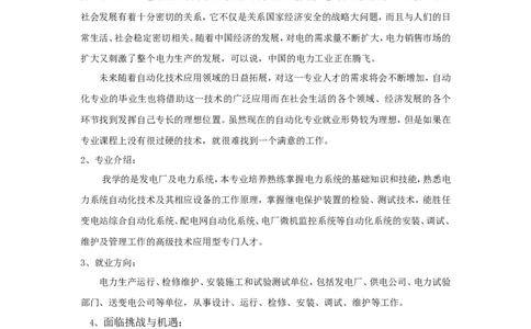 电力大学生职业生涯规划_E6-职业规划_30电力专业