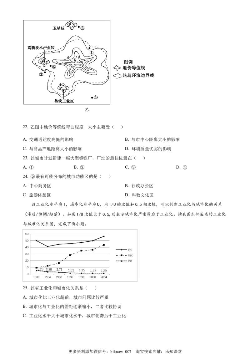 2022-2023学年高一下学期期中地理试题（原卷版）_E015高中全科试卷_地理试题_必修2_3.期中试卷_2022-2023学年高一下学期期中地理试题