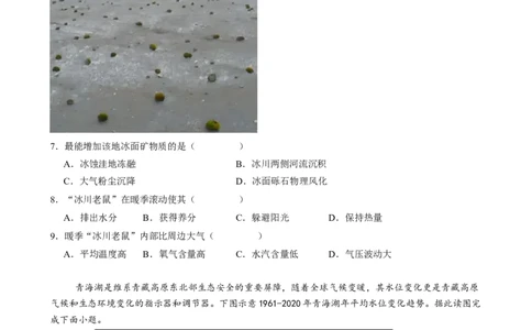 云南省玉溪师范学院附属中学2024-2025学年高三上学期开学检测地理试题_8月_240821云南省玉溪市玉溪师范学院附属中学2025届高三上学期开学检测