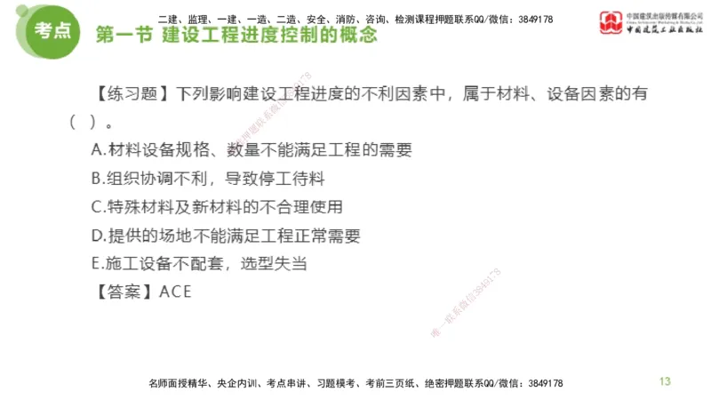 01节监理工程师目标控制超强周练（01.16）_监理工程师_2025监理工程师_2025年监理工程师SVIP_2025年监理土建控制SVIP_03-习题精析✿实战特训✿模考通关_讲义