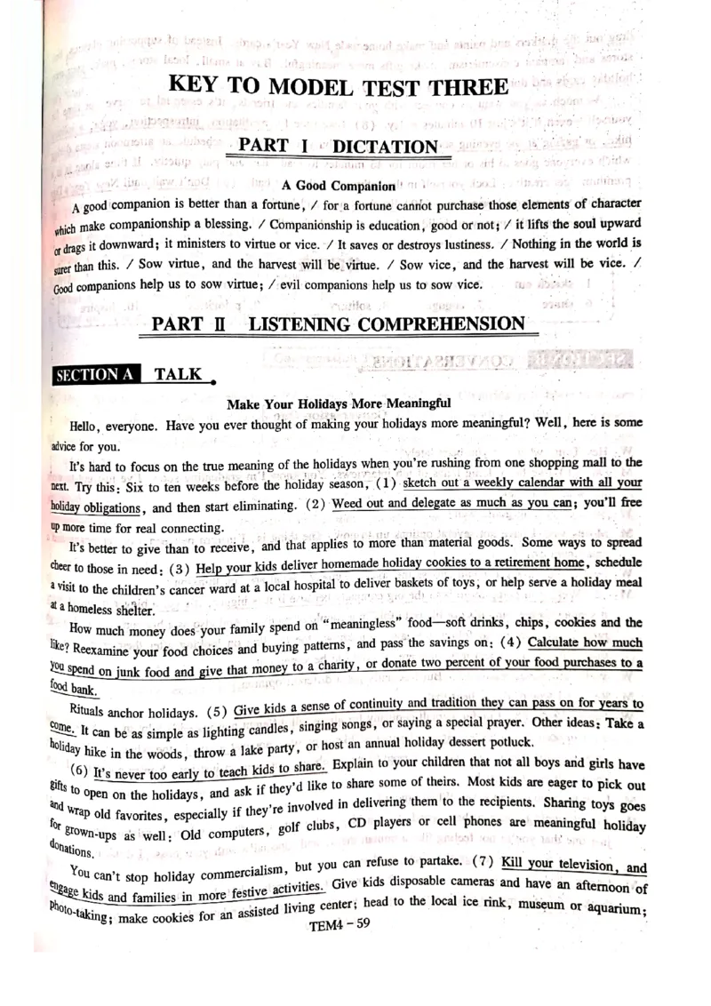 预测答案解析第三套_2025专四专八真题及备考资料_2009-2024专四真题+备考资料_专四预测押题卷13+5套_专四预测押题卷5套（附听力及解析）_答案解析