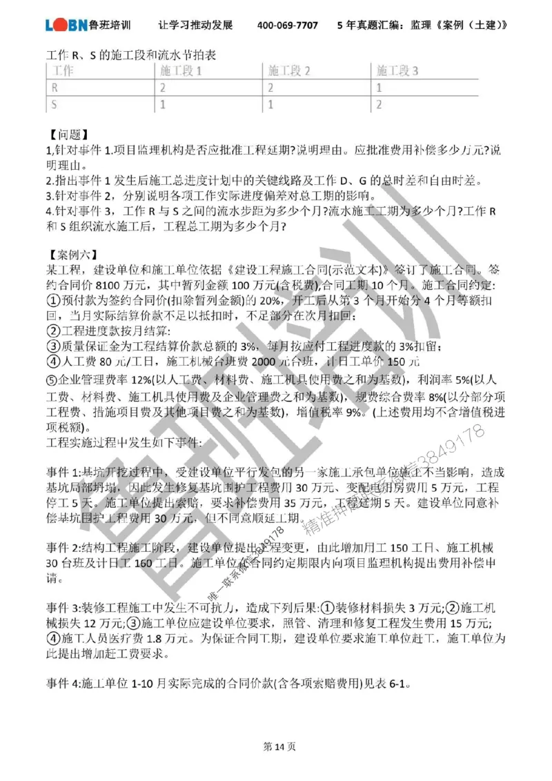 2020-2024年监理《案例分析（土建）》真题汇编_监理工程师_2025监理工程师_2025年监理工程师SVIP_2025年监理土建案例SVIP_01-精华文档✿电子教材✿历年真题