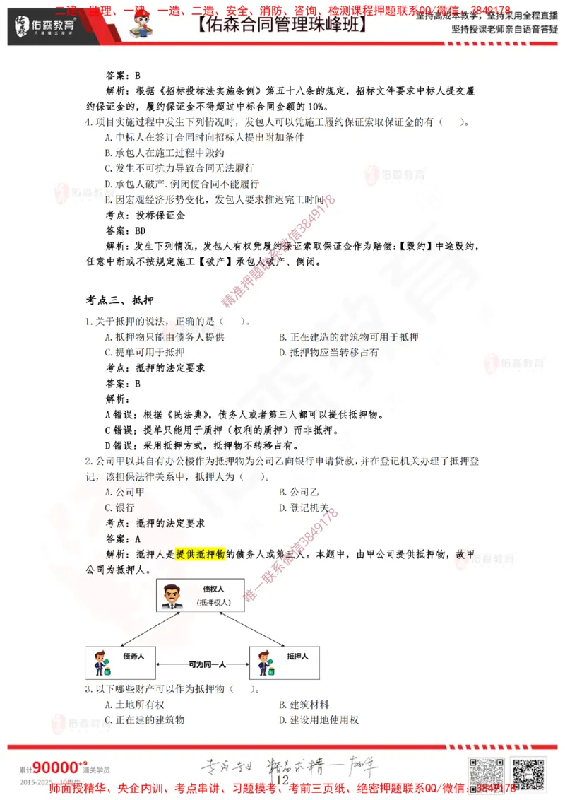 1月7日佑森合同管理珠峰班VIP作业答案_监理工程师_2025监理工程师_2025年监理工程师SVIP_2025年监理合同管理SVIP_02-基础精讲✿高端面授✿深度强化