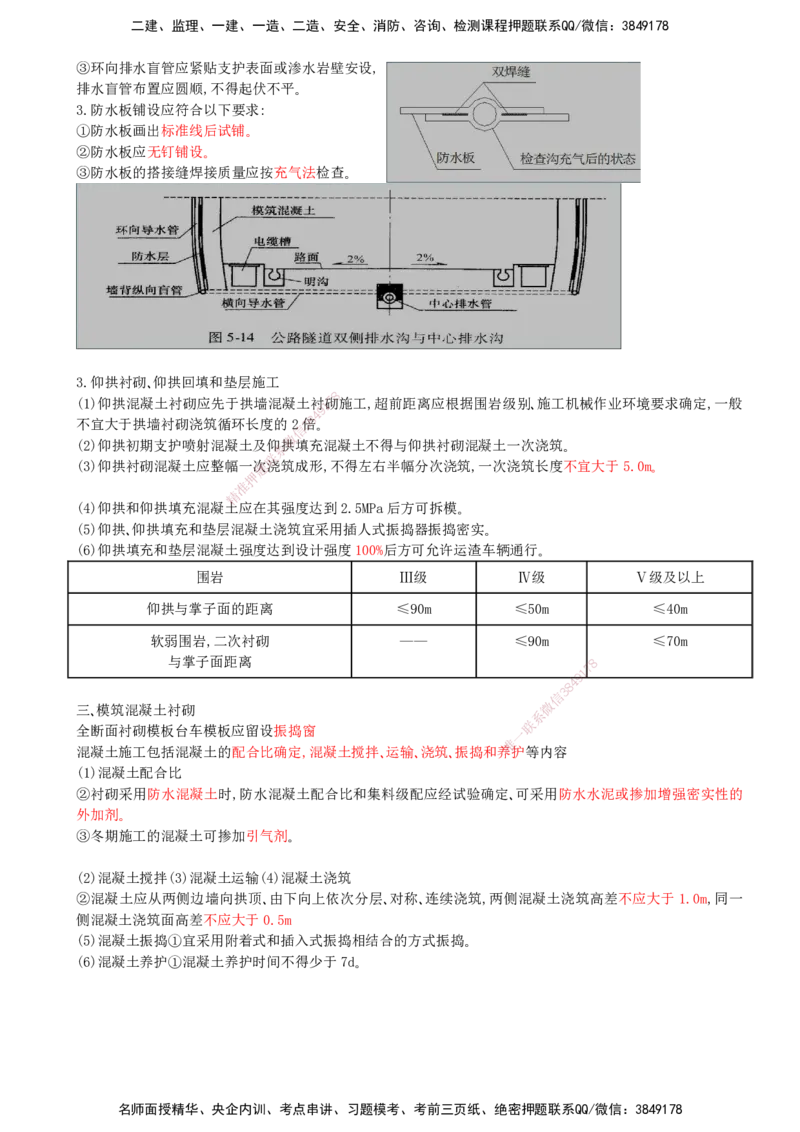 10-第二部分-模块一-隧道工程（二）_监理工程师_2025监理工程师_2025年监理工程师SVIP_2025年监理交通案例SVIP_04-冲刺串讲✿考点强化✿小灶集训_讲义