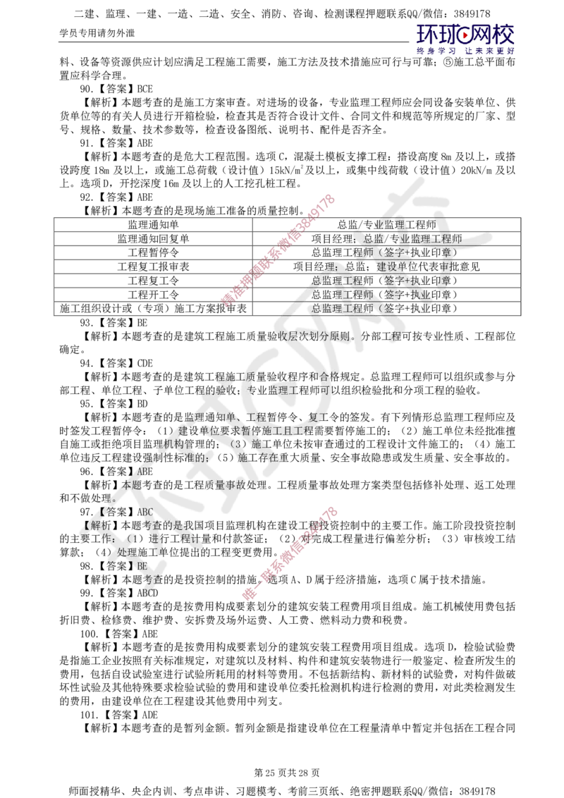 01.查缺补漏（一）_监理工程师_2025监理工程师_2025年监理工程师SVIP_2025年监理土建控制SVIP_03-习题精析✿实战特训✿模考通关_18-控制《查缺补漏卷》李娜HQ推荐