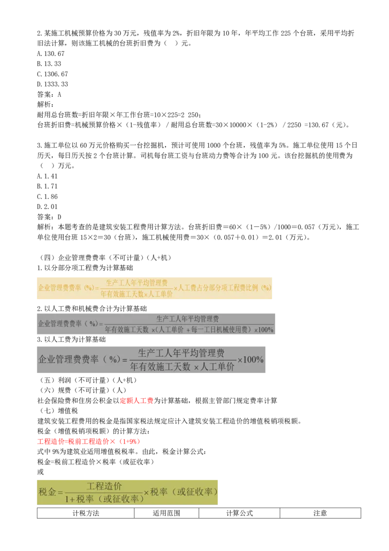 05-第2章-第2节-建筑安装工程费用的组成和计算（二）_监理工程师_2025监理工程师_2025年监理工程师SVIP_2025年监理土建控制SVIP_02-基础精讲✿高端面授✿深度强化_王少杰_讲义