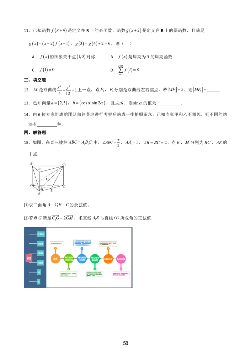 （印刷版，可直接打印使用）2024年高考最后一课（数学）_2024高考押题卷_62024学科网全系列_19学科网高考考前最后一课_数学（含印刷版，可直接打印）-2024年高考考前最后一课