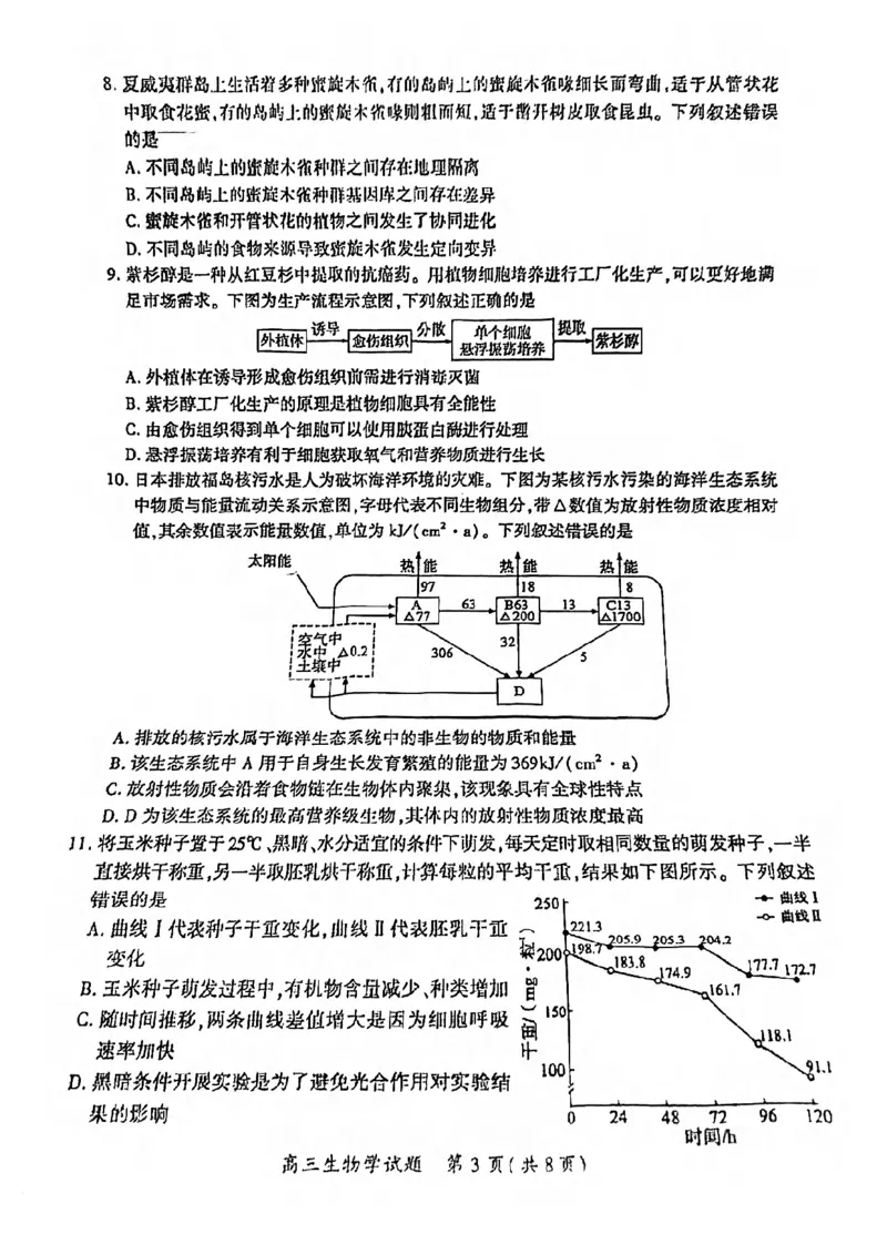 2024届福建省厦门市高三下学期第四次质量检测考试生物试题+答案(1)_2024年5月_025月合集_2024届福建省厦门市高三下学期联考模拟预测