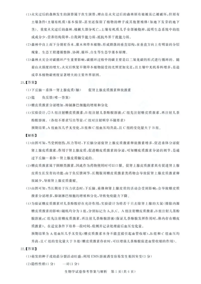 生物试卷答案_8月_240822湖北省圆创联盟2025届高三上学期8月开学考暨湖北省高中名校联盟2025届高三第一次联合测评_湖北省圆创联盟2025届高三上学期8月开学考生物