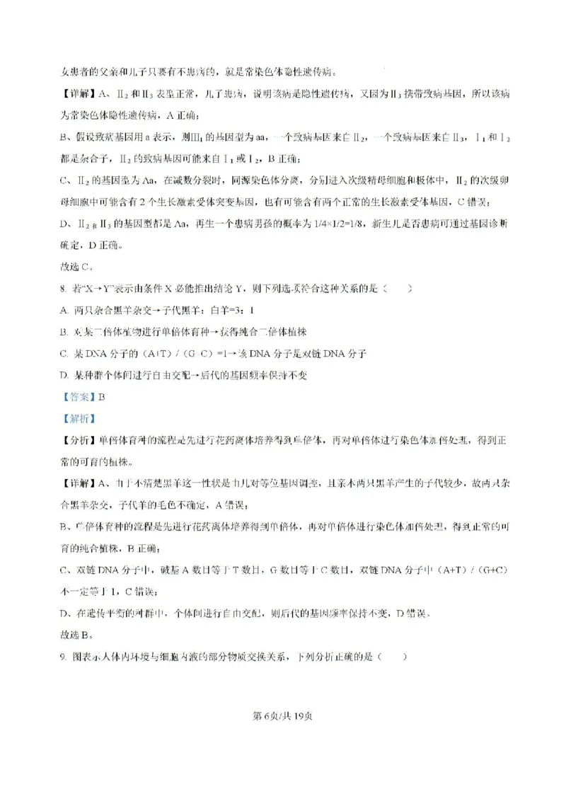 云南省昆明市五华区云南师范大学附属中学2024-2025学年高三上学期8月月考生物试题(含解析)(1)_8月_240823云南省昆明市五华区云南师范大学附属中学2024-2025学年高三上学期8月月考