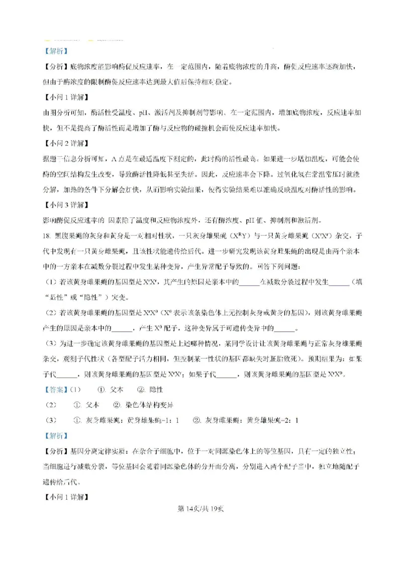云南省昆明市五华区云南师范大学附属中学2024-2025学年高三上学期8月月考生物试题(含解析)(1)_8月_240823云南省昆明市五华区云南师范大学附属中学2024-2025学年高三上学期8月月考