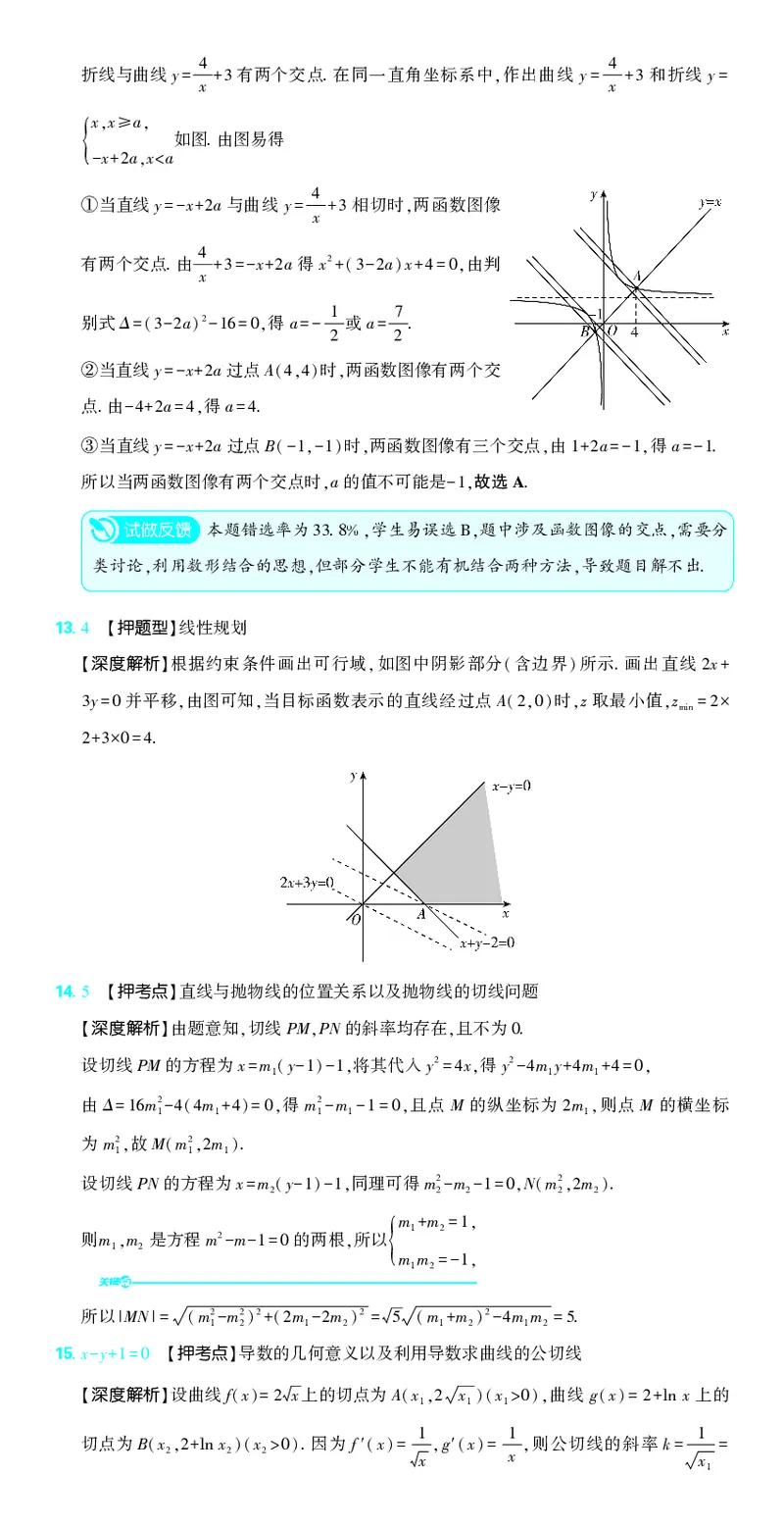 （全国版）2024《高考必刷卷&middot;押题卷》文数答案_2024高考押题卷_42024理想树全系列_2024（理想树）系列_（全国版）2024《高考必刷卷&middot;押题卷》数学