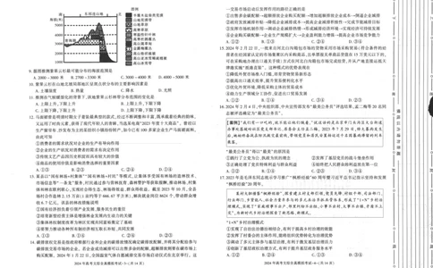 2024届陕西省部分学校高三下学期5月第一次模拟考试文综试题(1)_2024年5月_025月合集_2024届陕西省学林高考全真模拟考试