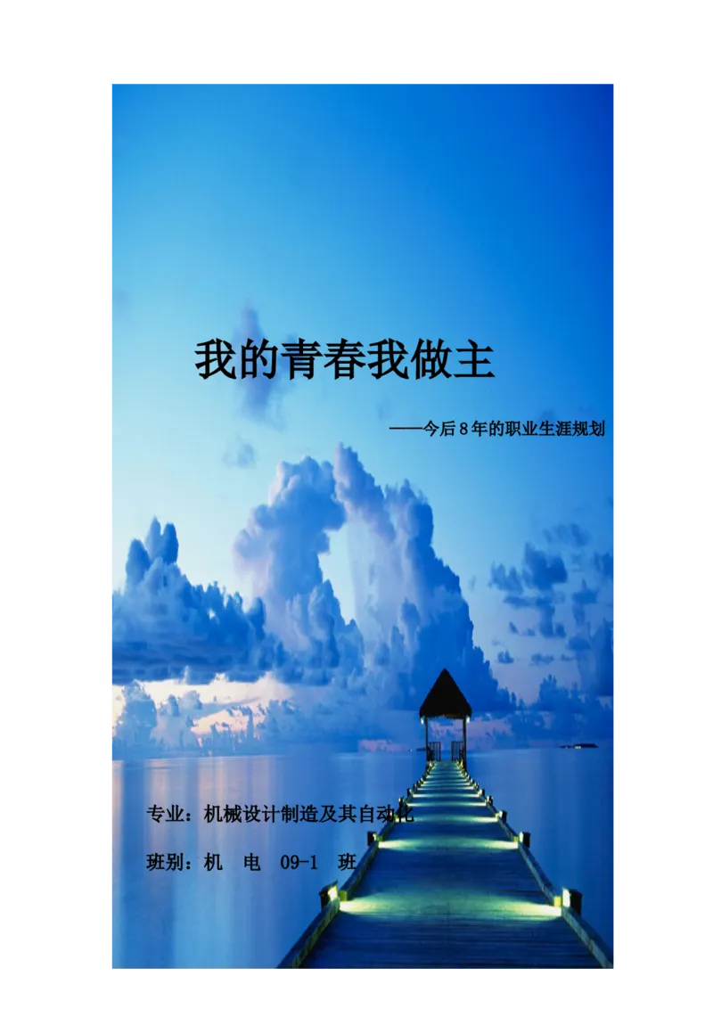 机电专业的职业生涯规划书_E6-职业规划_41机电专业