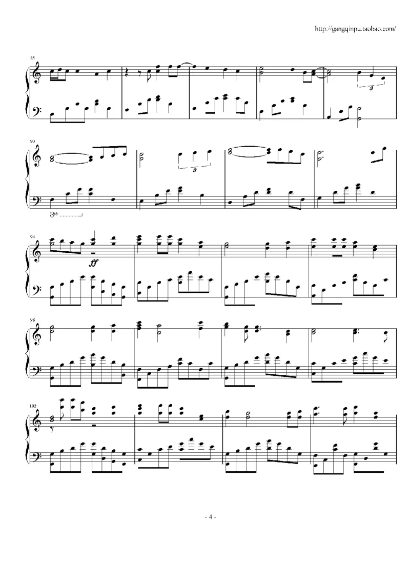 17、方力申（32页，共5首）_一万首著名钢琴曲谱哈农贝多芬合集视频教学电子版高清无水印可打印_3流行音乐谱_流行钢琴谱合集形式_高清PDF无水印