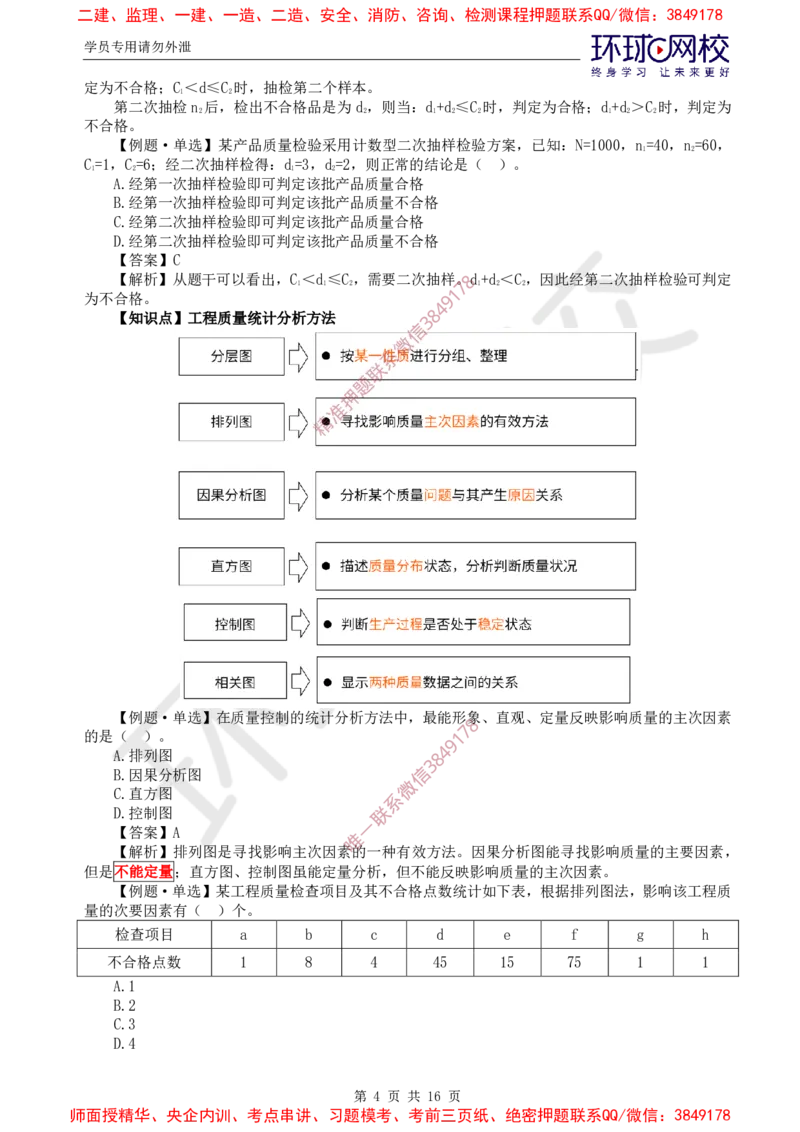 08.质量：精题必练（三）_监理工程师_2025监理工程师_2025年监理工程师SVIP_2025年监理土建控制SVIP_03-习题精析✿实战特训✿模考通关_12-控制《精题必练班》李娜HQ推荐