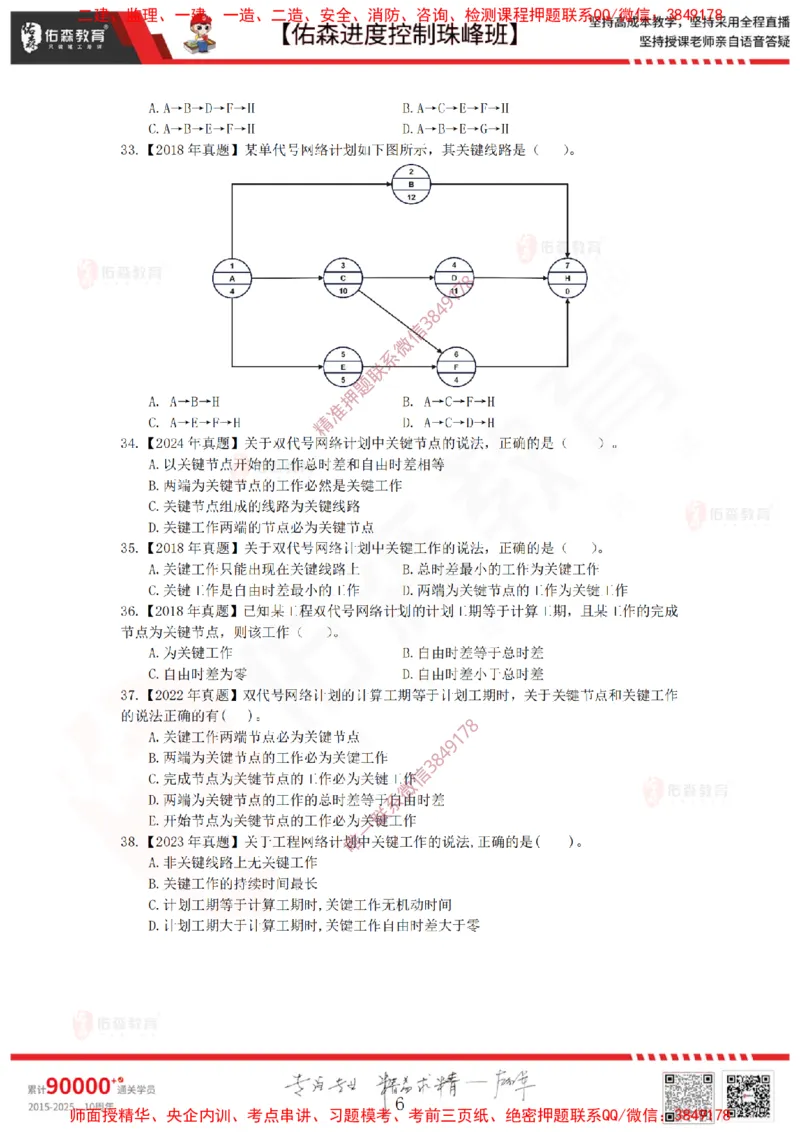 1月10日佑森进度控制珠峰班VIP作业_监理工程师_2025监理工程师_2025年监理工程师SVIP_2025年监理土建控制SVIP_02-基础精讲✿高端面授✿深度强化