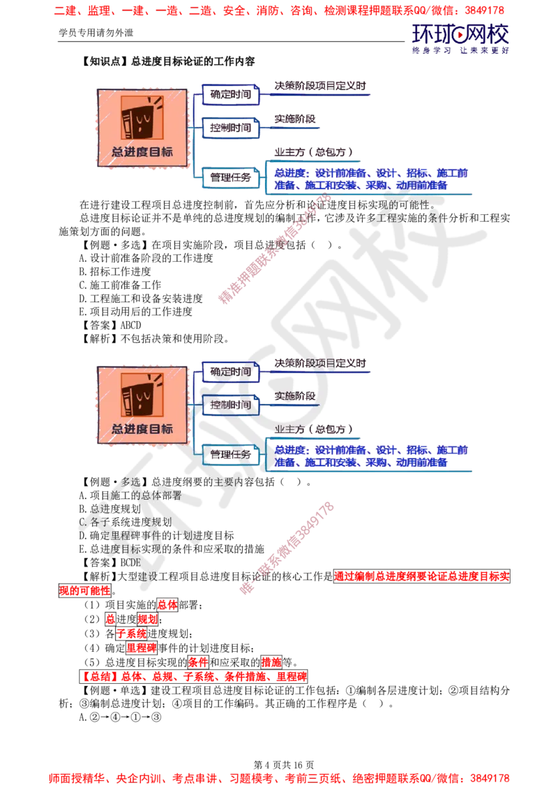 01.进度：精题必练（一）_监理工程师_2025监理工程师_2025年监理工程师SVIP_2025年监理土建控制SVIP_03-习题精析✿实战特训✿模考通关_12-控制《精题必练班》李娜HQ推荐