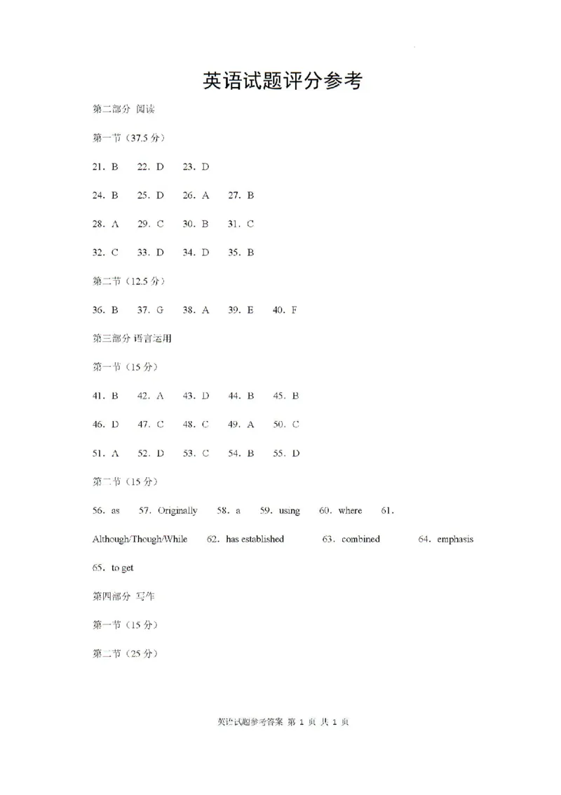 江苏省南通市名校联盟2024-2025学年高三上学期八月模拟演练性月考英语试题(1)_8月_240802江苏南通市名校联盟2025届高三8月模拟演练
