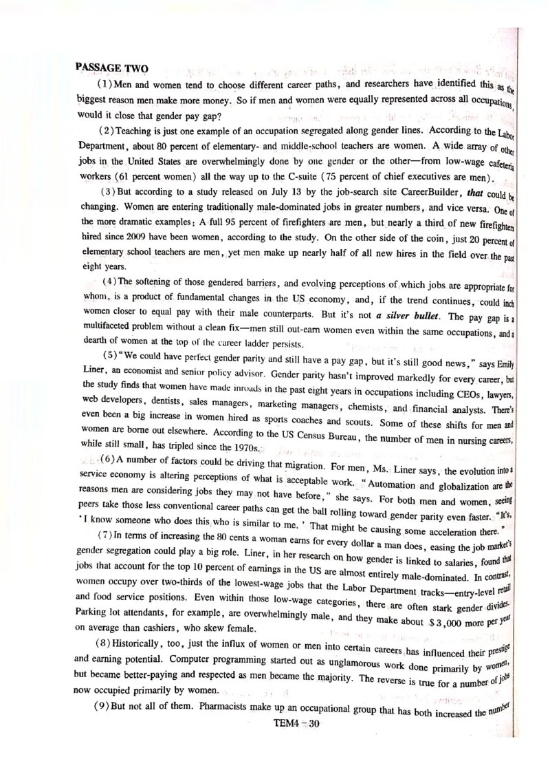 预测第二套_2025专四专八真题及备考资料_2009-2024专四真题+备考资料_专四预测押题卷13+5套_专四预测押题卷5套（附听力及解析）_预测卷