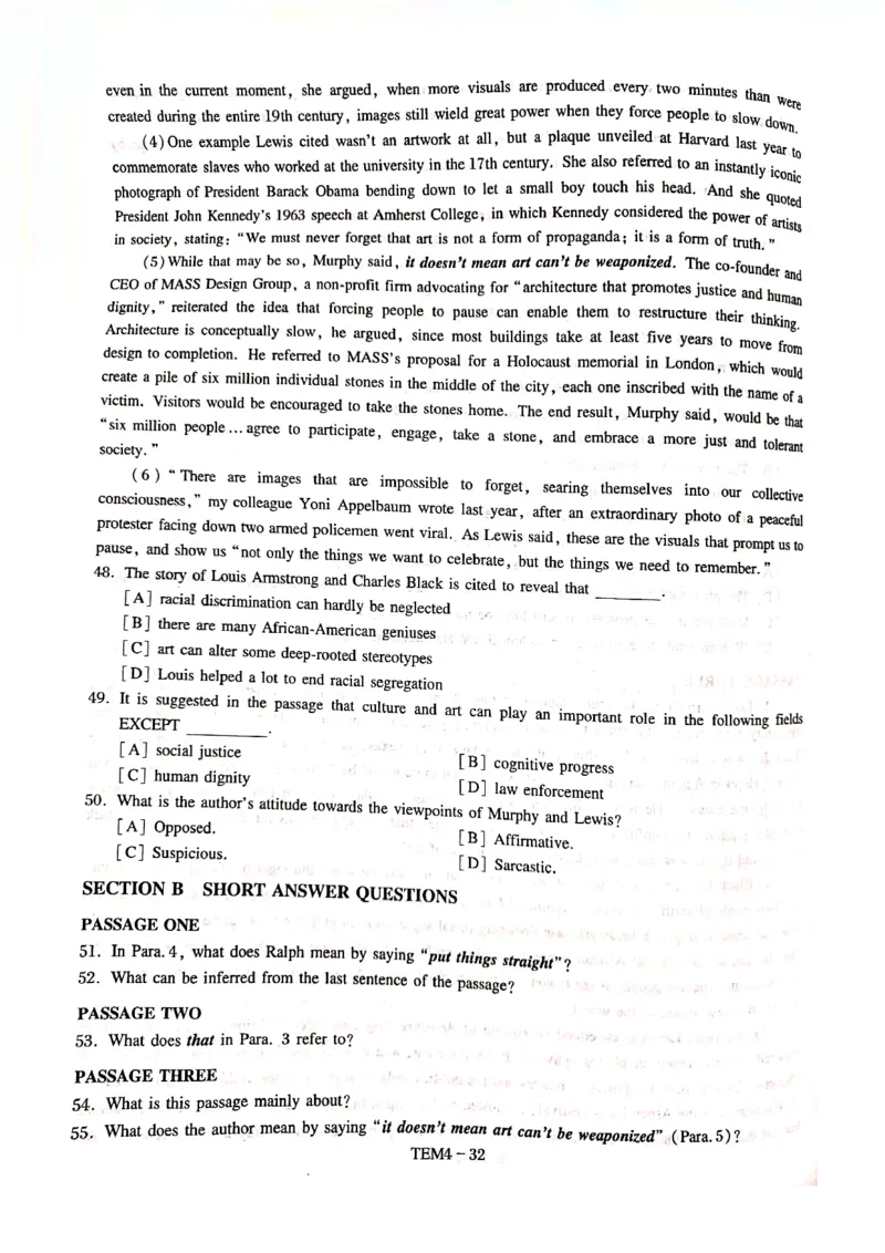 预测第二套_2025专四专八真题及备考资料_2009-2024专四真题+备考资料_专四预测押题卷13+5套_专四预测押题卷5套（附听力及解析）_预测卷