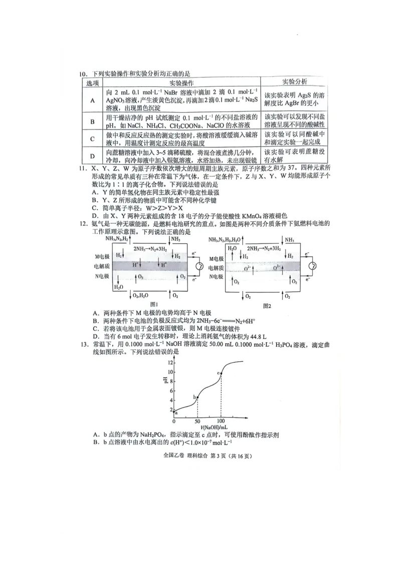 2024届高三5月大联考（全国乙卷）理综试题(1)_2024年5月_025月合集_2024届xkw高三5月大联考