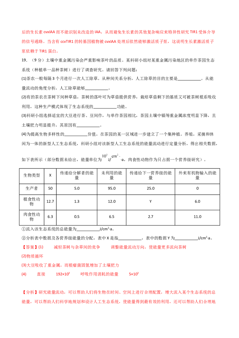 黄金卷02（解析版）-赢在高考&middot;黄金8卷备战2024年高考生物模拟卷（贵州专用）_2024高考押题卷_92024赢在高考全系列_（通用版）2024《赢在高考&middot;黄金预测卷》（九科全）各八套
