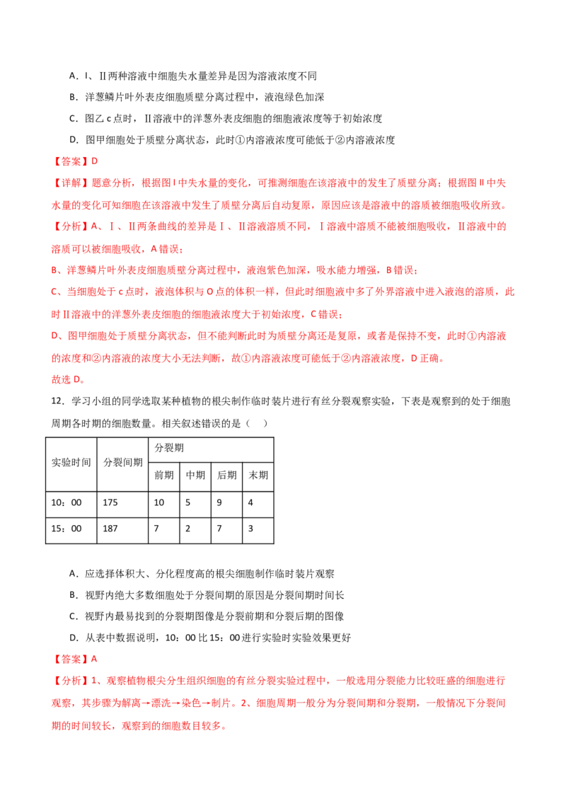 黄金卷02（解析版）-赢在高考&middot;黄金8卷备战2024年高考生物模拟卷（贵州专用）_2024高考押题卷_92024赢在高考全系列_（通用版）2024《赢在高考&middot;黄金预测卷》（九科全）各八套