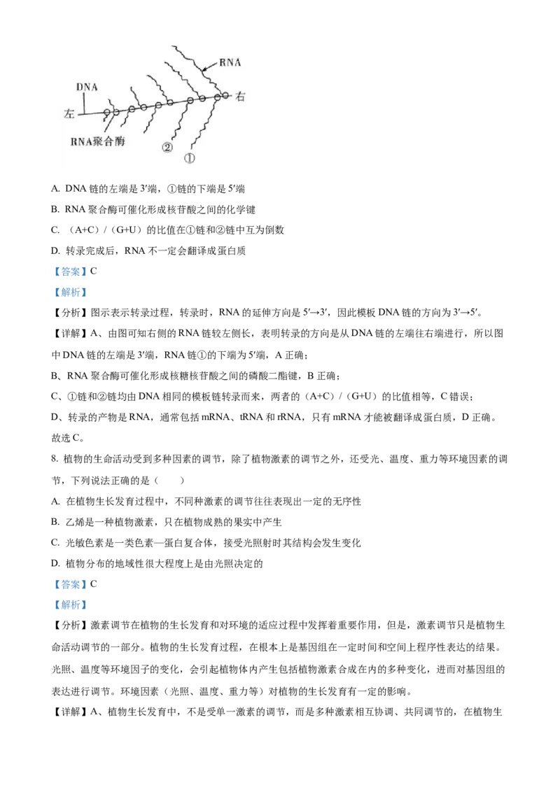贵州省贵阳市第一中学2023-2024学年高二下学期第四次月考生物答案_6月_2406302024贵州省贵阳市第一中学高二下学期第四次月考