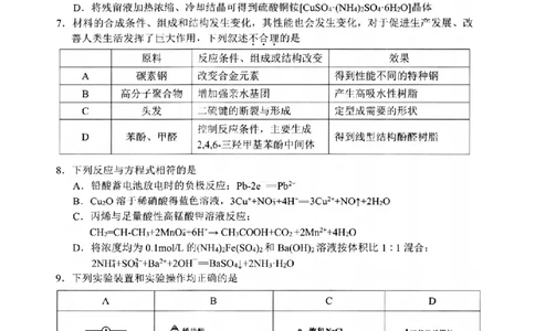 2024届浙江省温州市普通高中高三第二次适应性考试-化学试题+(1)_2024年3月_013月合集_2024届浙江省温州市高三第二次适应性考试