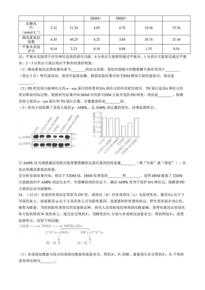2024届高三4月金太阳全国大联考（指南针)生物试卷+答案(1)_2024年4月_024月合集_2024届高三4月金太阳全国大联考（指南针)（HJL）