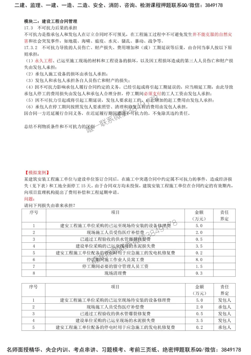 14-模块二-建设工程合同管理（十）_监理工程师_2025监理工程师_2025年监理工程师SVIP_2025年监理土建案例SVIP_02-基础精讲✿高端面授✿深度强化_讲义