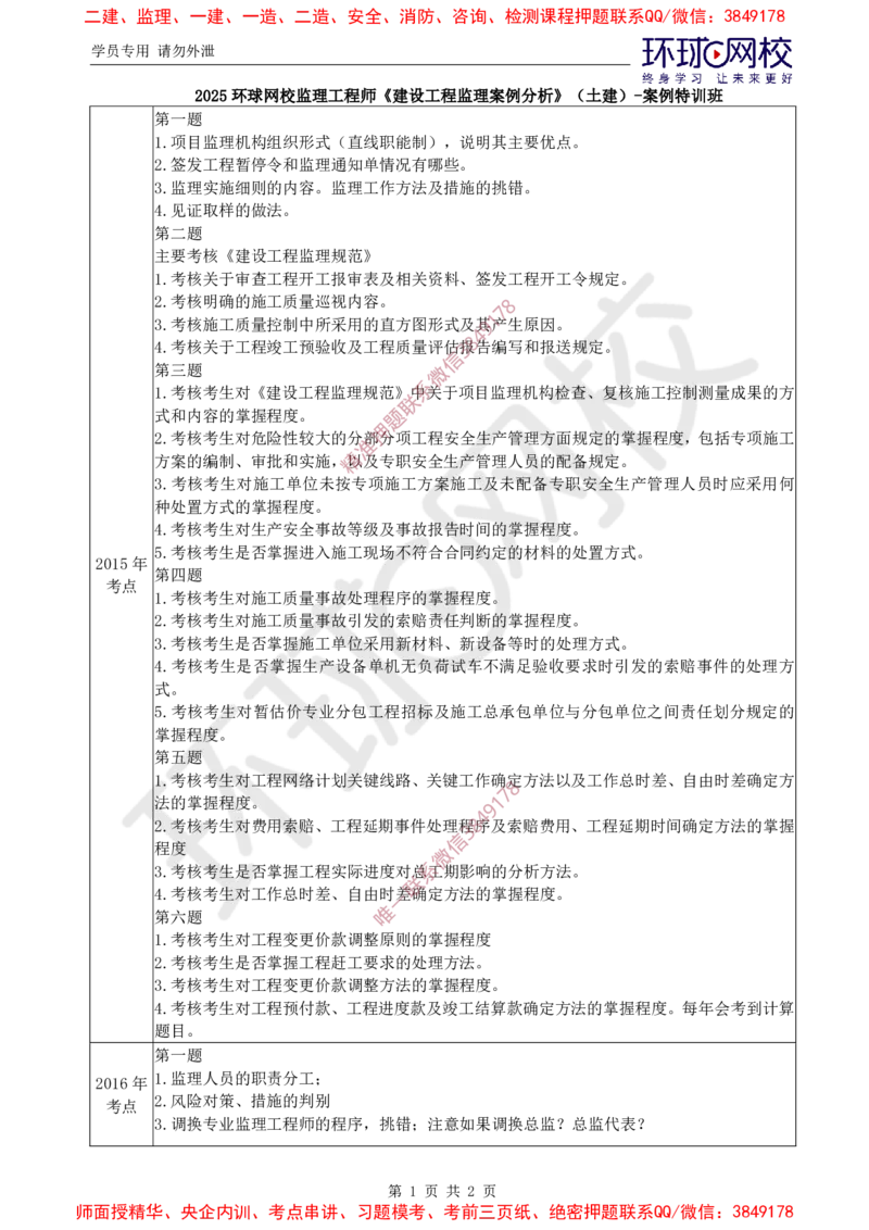 04.案例特训（四）_监理工程师_2025监理工程师_2025年监理工程师SVIP_2025年监理土建案例SVIP_04-冲刺串讲✿考点强化✿小灶集训_07-案例《案例特训班》张宝魁HQ推荐