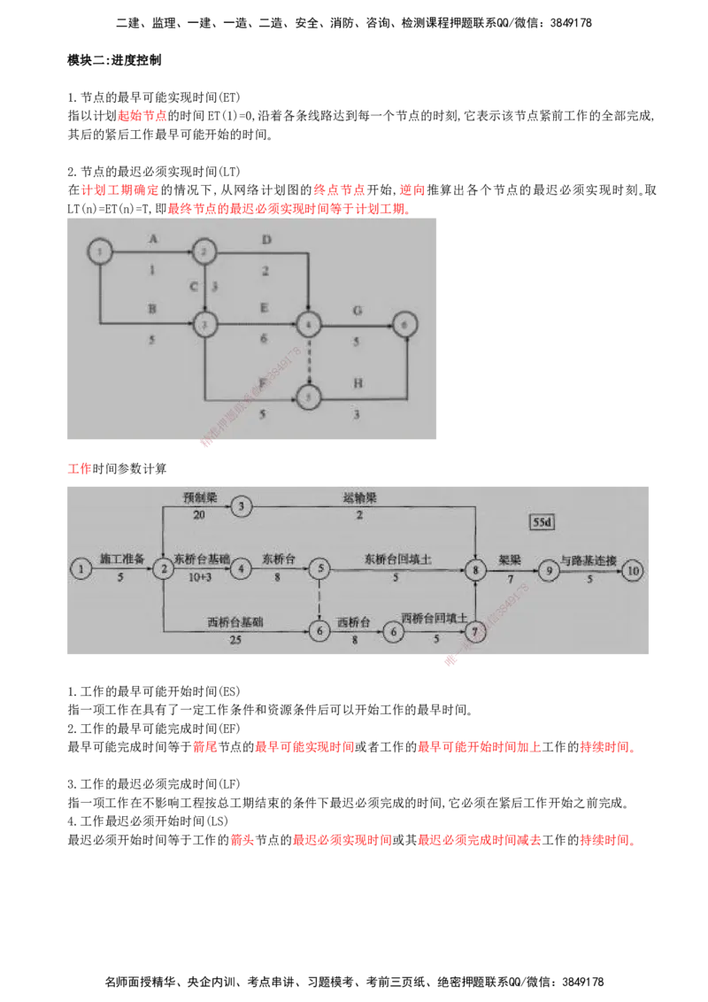 06-第一部分-模块二-进度控制（二）_监理工程师_2025监理工程师_2025年监理工程师SVIP_2025年监理交通案例SVIP_04-冲刺串讲✿考点强化✿小灶集训_讲义