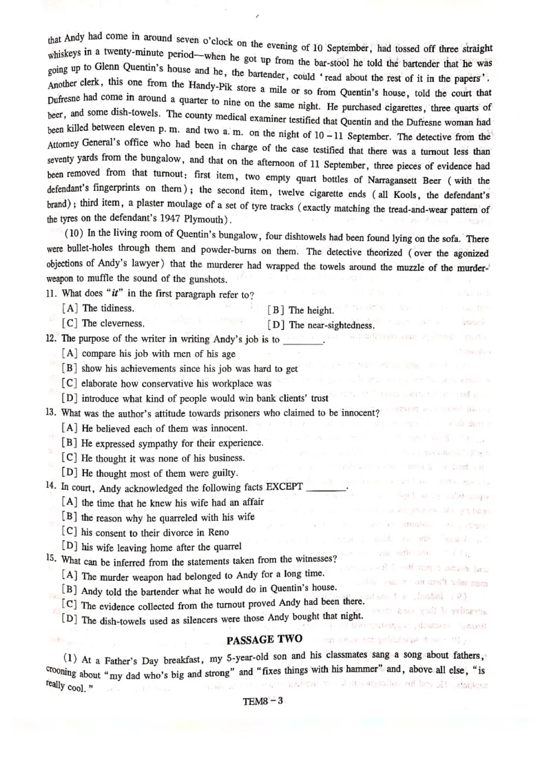 预测第一套_2025专四专八真题及备考资料_2009-2024专八真题+备考资料_24专八预测押题卷_专八预测卷5套_预测卷
