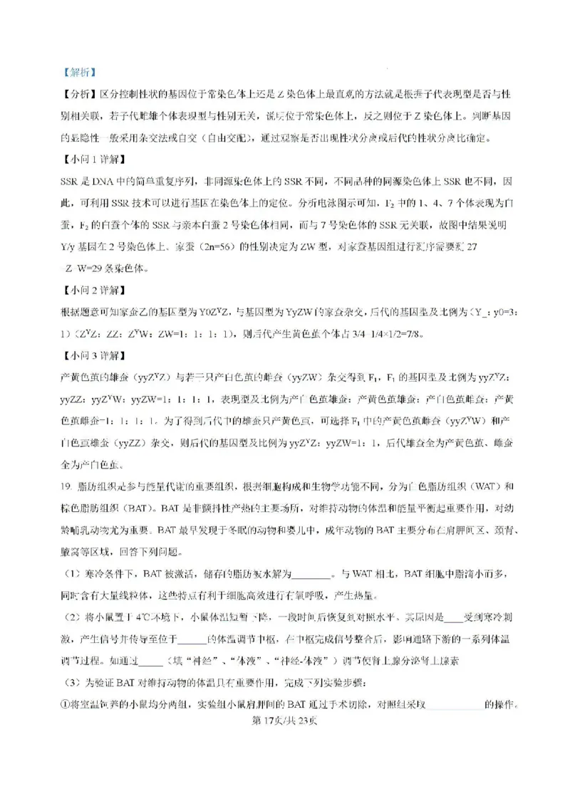 广东省六校2024&mdash;2025学年高三上学期8月联考生物试题(解析版）_8月_2408122025届广东省六校高三八月第一次联考_广东省六校2024&mdash;2025学年高三上学期8月联考生物试题