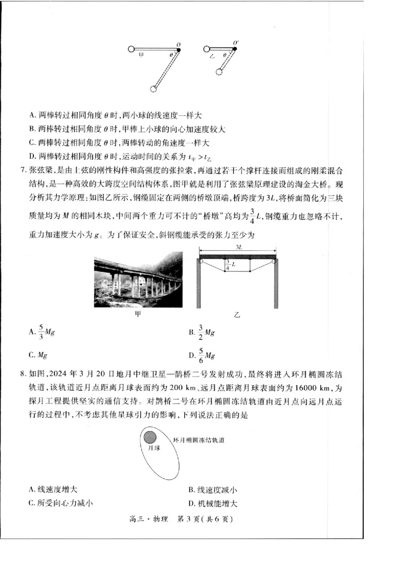 2024江西稳派上进高三年级5月统一调研测试物理试题(1)_2024年5月_025月合集_2024届江西稳派上进高三年级5月统一调研测试