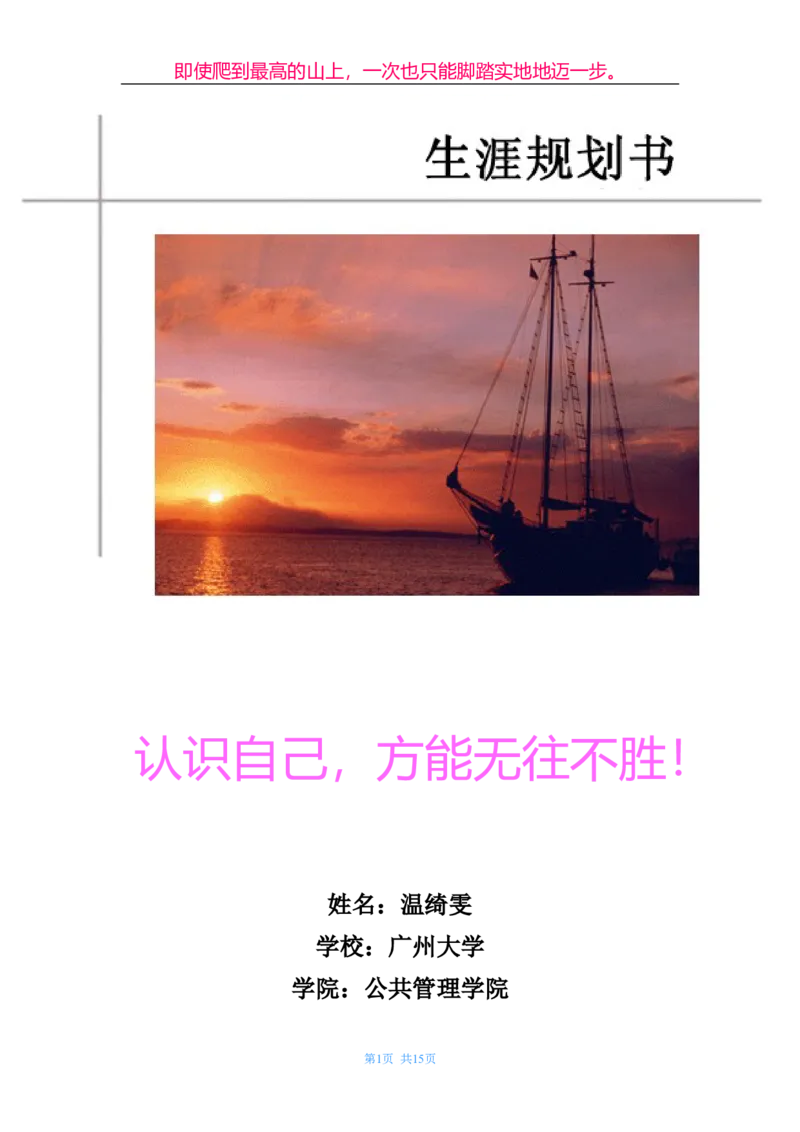 职业生涯规划书(作业)_E6-职业规划_06公共管理专业