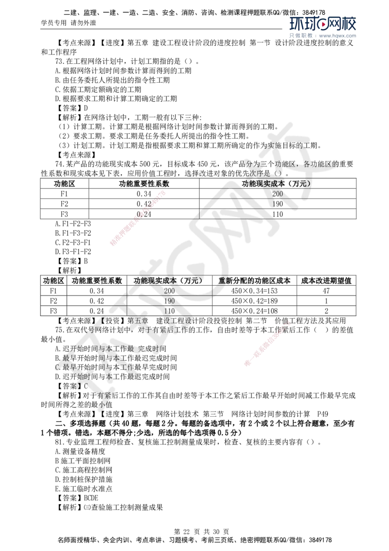2024真题解析_监理工程师_2025监理工程师_2025年监理工程师SVIP_2025年监理土建控制SVIP_03-习题精析✿实战特训✿模考通关_17-控制《真题解析班》孙玉保HQ_2024真题班