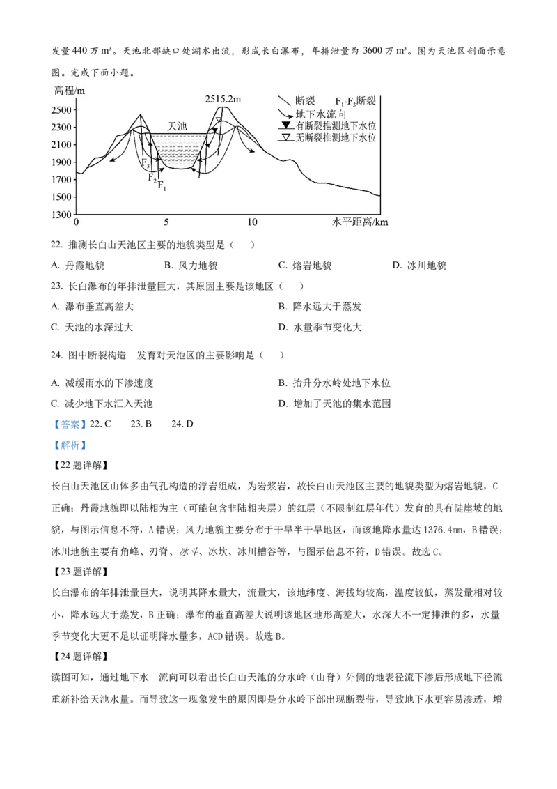 福建省三明市第一中学2023-2024学年高二下学期第二次月考地理试题（含答案）_6月_2406302024福建省三明市第一中学高二下学期第二次月考