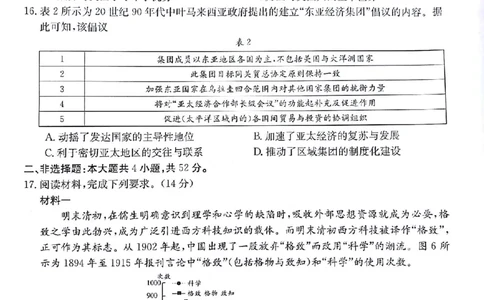 2024届甘肃省白银市靖远县高三下学期第三次联考历史试题_2024年4月_01按日期_15号_2024届甘肃金太阳(24-473c)靖远高三第三次联考_2024届甘肃省白银市靖远县高三下学期第三次联考历史试题