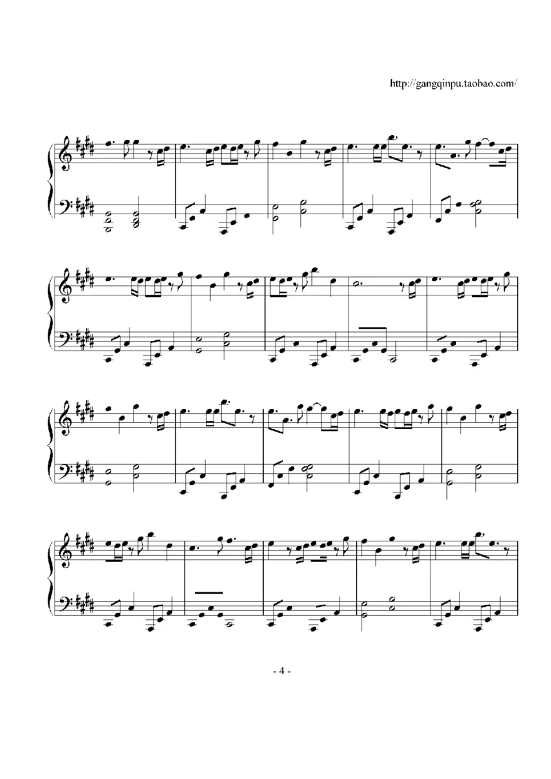 19、张韶涵（60页，共14首）_一万首著名钢琴曲谱哈农贝多芬合集视频教学电子版高清无水印可打印_3流行音乐谱_流行钢琴谱合集形式_高清PDF无水印