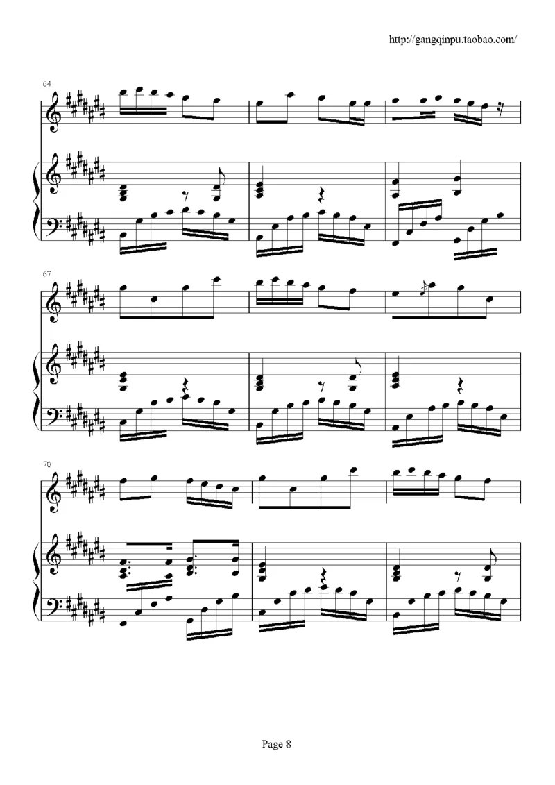 19、张韶涵（60页，共14首）_一万首著名钢琴曲谱哈农贝多芬合集视频教学电子版高清无水印可打印_3流行音乐谱_流行钢琴谱合集形式_高清PDF无水印