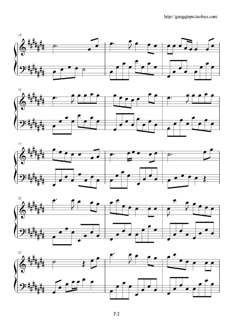 19、张韶涵（60页，共14首）_一万首著名钢琴曲谱哈农贝多芬合集视频教学电子版高清无水印可打印_3流行音乐谱_流行钢琴谱合集形式_高清PDF无水印